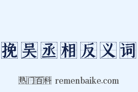 挽吴丞相反义词是什么意思的图片